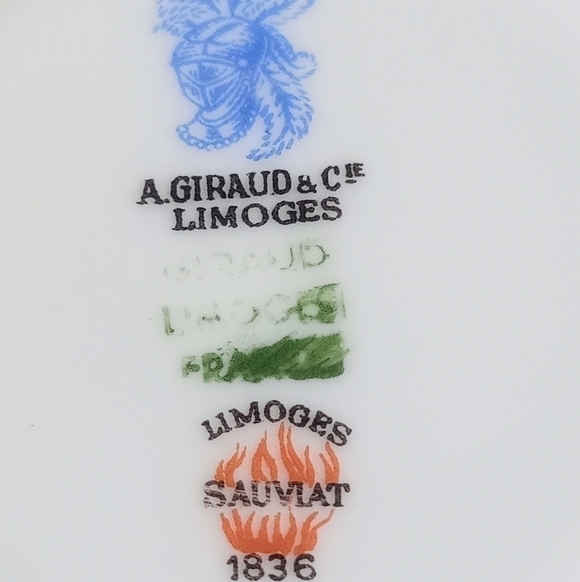 Limoges Giraud vintage tea cup demi tasse with saucer - Picture 6 of 8